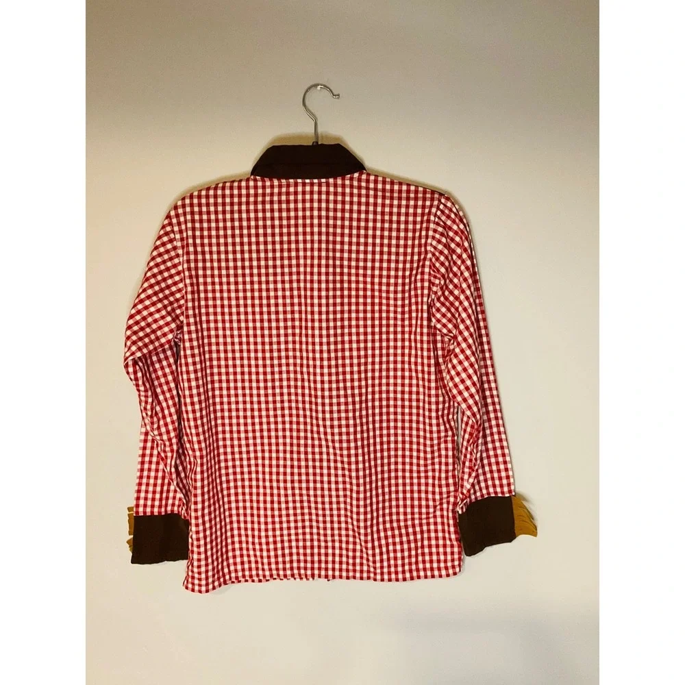 Gymboree cowboy gingham western shirt fringed Halloween costume boys girls 10 12